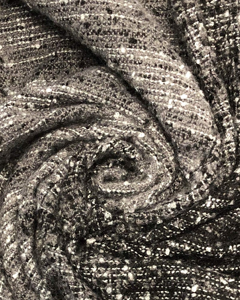 Bowbear Womens Tricolor Winter Knit Infinity Scarf, Grays - Image 2